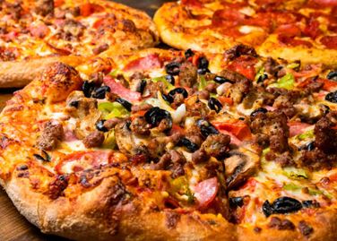 Pizza with toppings